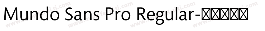 Mundo Sans Pro Regular字体转换